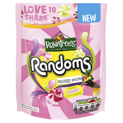 Rowntree's Randoms Squidgy Swirls Sweets Sharing Bag 130g