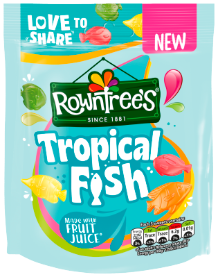 Rowntree's Tropical Fish Sweets Sharing Bag 115g