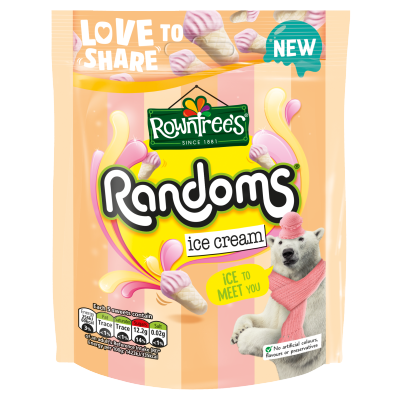 Rowntree's Randoms Ice Cream Sweets Sharing Bag 120g Pack Shot